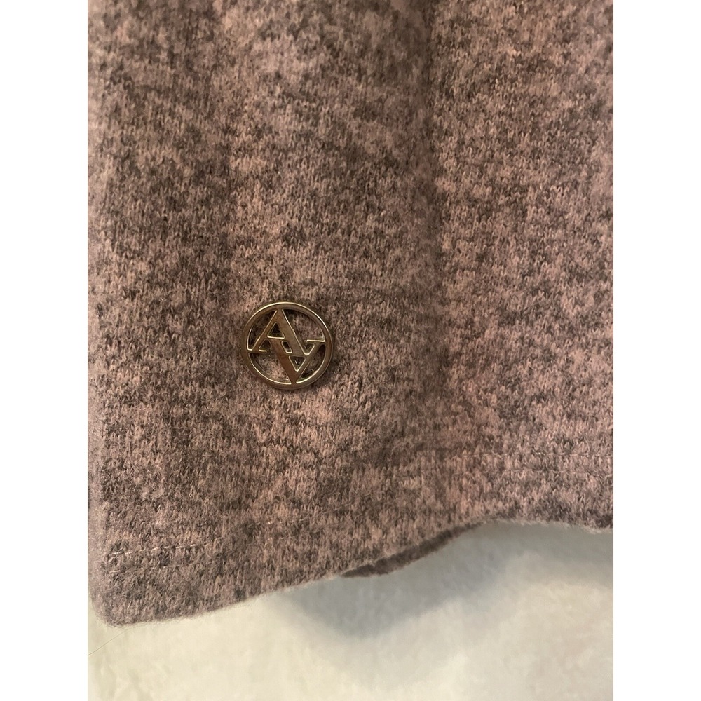 Adrienne Vittadini womens sweater purple Large scalloped rhinestones NWOT - Picture 2 of 4